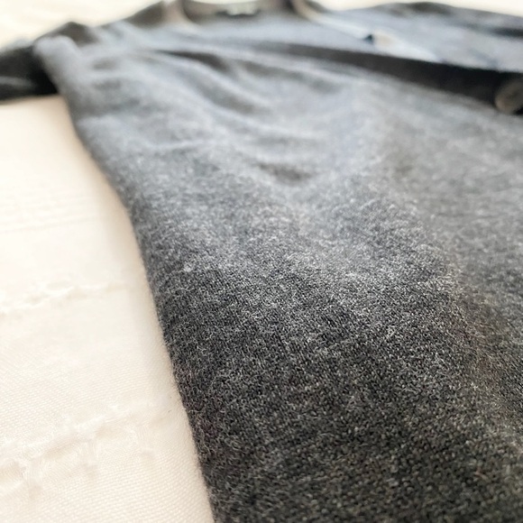 THEORY KRYSSA B PREEN 100% WOOL DARK LIGHT GREY BUTTON DOWN KNITTED CARDIGAN - Picture 7 of 10